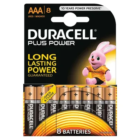 Duracell MN2400B8 alkaliskt batteri AAA, 8-pack