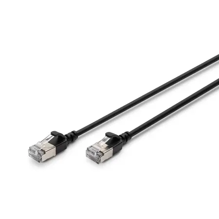 Digitus patchkabel CAT 6A F/FTP Slim, 0,30m, svart