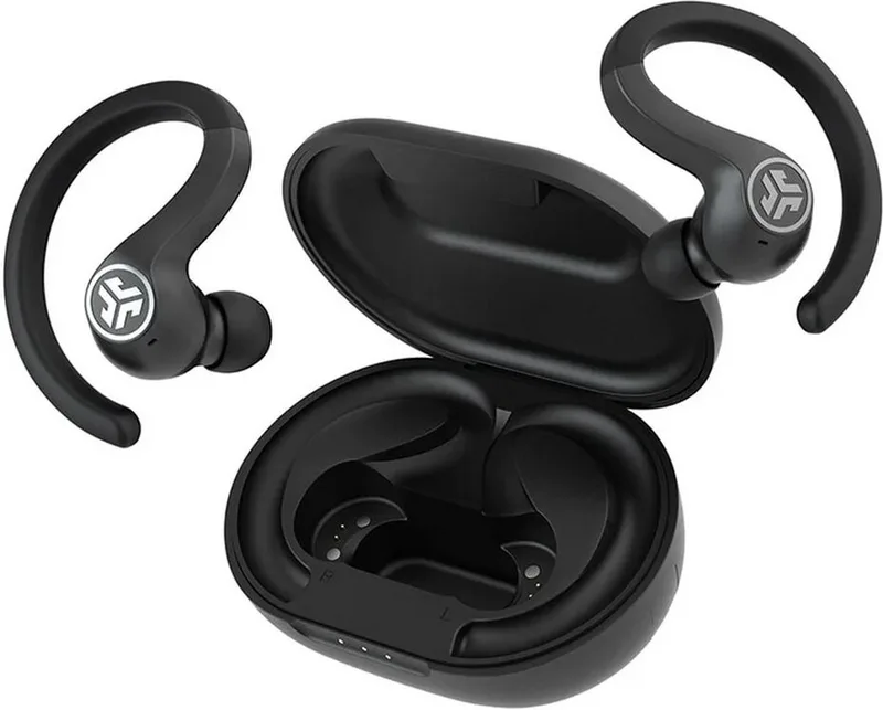 JLab JBuds Air Sport trådlösa hörlurar, IP55, Bluetooth 5.1, svart