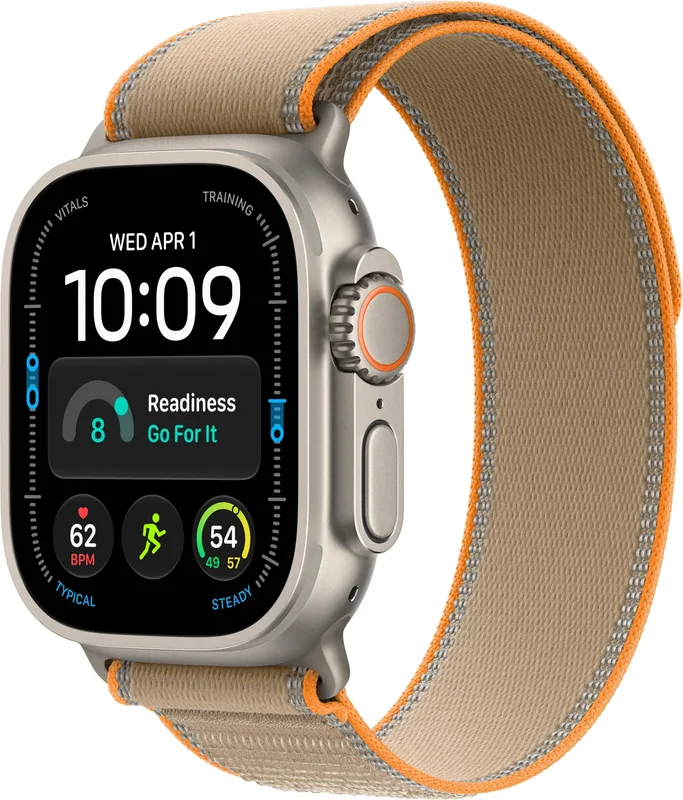 Apple Watch Ultra 4 GPS + LTE 49mm Natural Titanium Case with Sand Trail Loop – S/M
