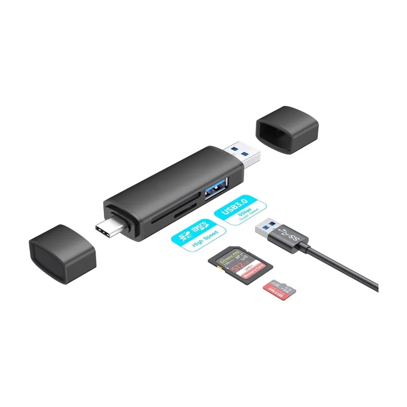 ELETRA USB 3.0/USB-C kortläsare
