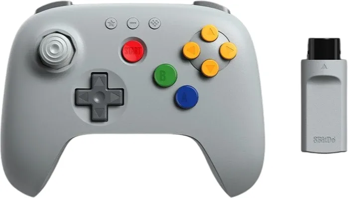 8BitDo 64 2.4G Trådlös Handkontroll för Nintendo 64 och PC