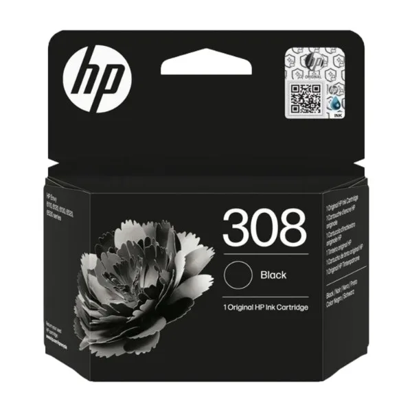 Hewlett-Packard HP 308 original svart bläckpatron