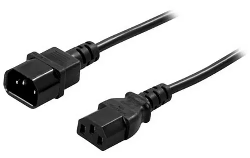 DELTACO - förlängningskabel för ström - IEC 60320 C14 till power IEC 60320 C13