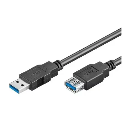 Goobay 93998 USB-förlängningskabel, USB-A hane till hona, 1,8 m, svart