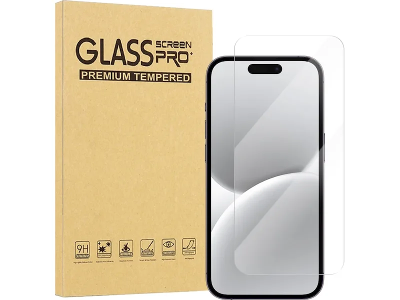 iiglo iPhone 16 skärmskydd i klart glas