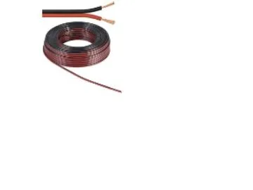 Goobay Högtalarkabel röd;svart CU 25 m rulle, tvärsnitt 2 x 0,5 mm²
