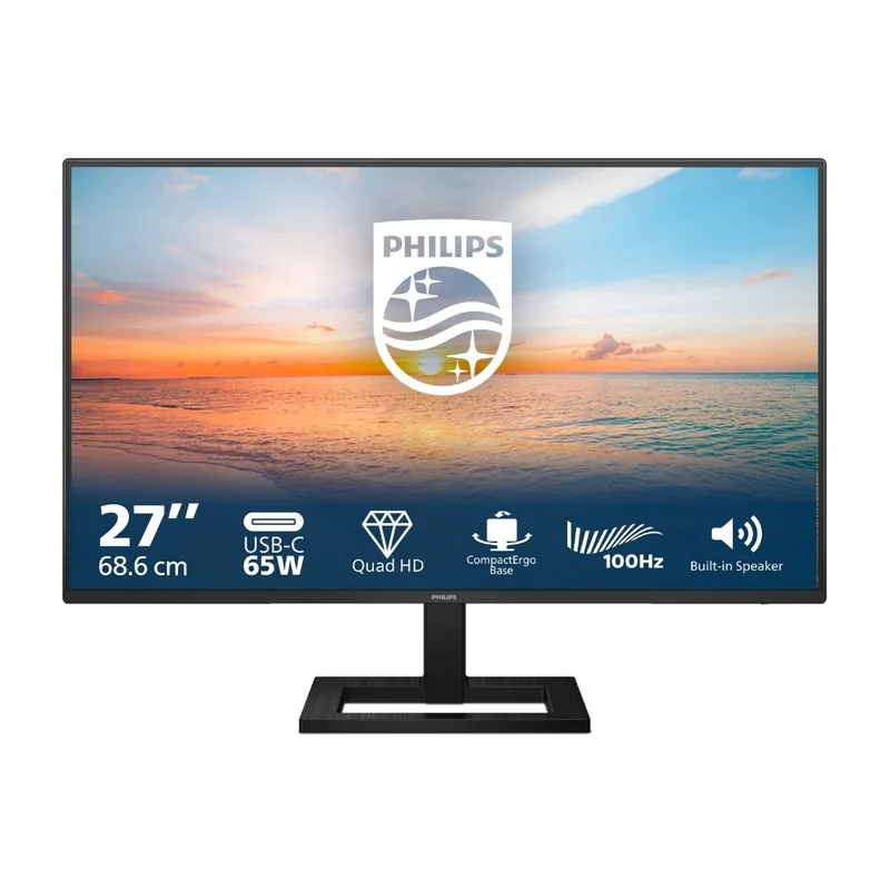 PHILIPS 1000 SERIES 27E1N1600AE/23 LED DISPLAY 68,6 CM (27") 2560 X 1440 PIXLAR QUAD HD LCD SVART