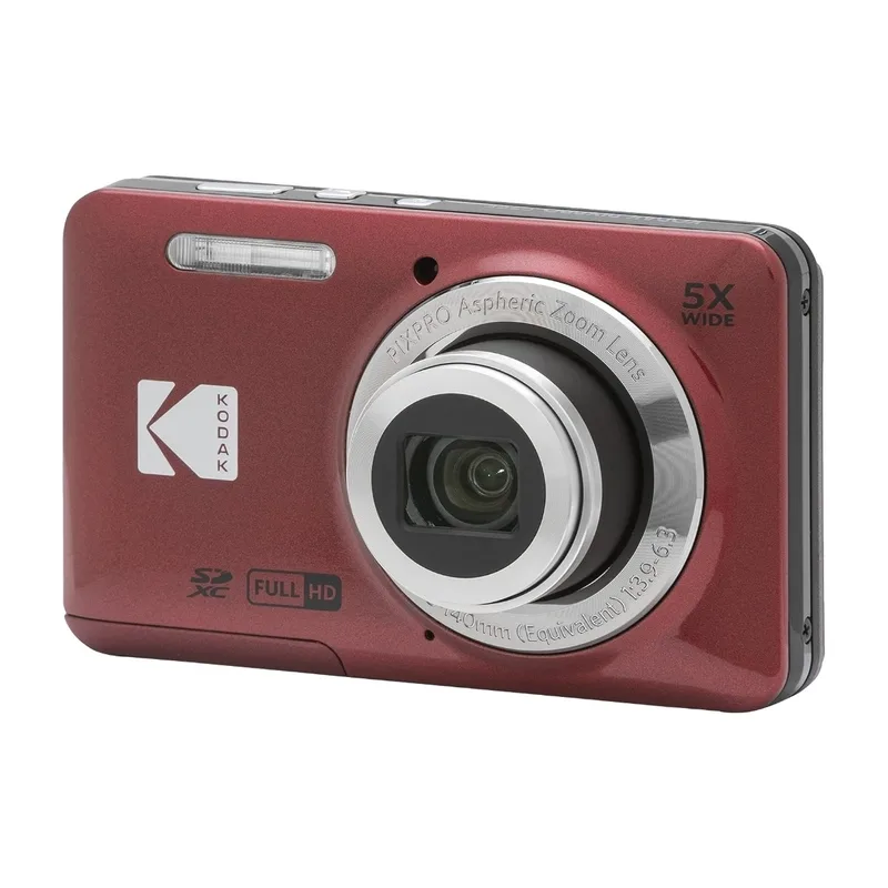 Kodak Pixpro FZ55 digitalkamera med 16 MP, röd
