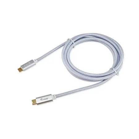 Equip USB-kabel USB-C till USB-C, 3 m, 5 A, 4K/60Hz, vit