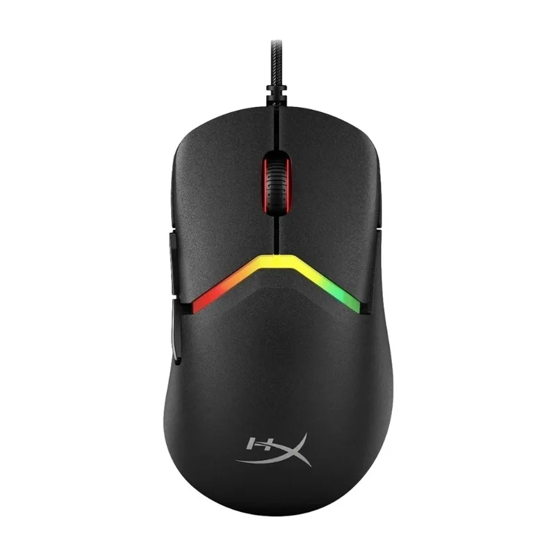 HyperX Pulsefire Saga Spelmus – Modulär spelmus, upp till 26 000 DPI, 8K Polling-ratt, optiska switchar, RGB-belysning, lätt 69 g, kompatibel med PC, PS5 och Xbox, svart