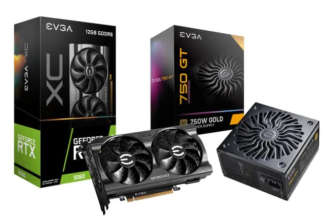 EVGA GeForce RTX 3060 XC GAMING + PSU EVGA GT 750W 80+ Gold BU