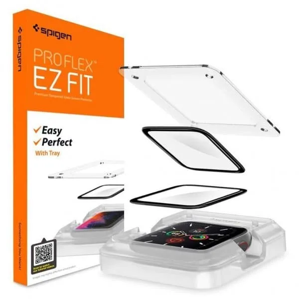 Spigen Apple Watch 44 mm skärmskydd ProFlex EZ Fit, 2-pack