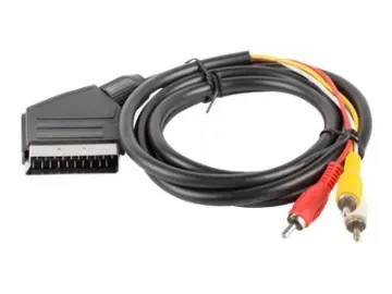 Lanberg - Kabel för video / ljud - SCART hane till RCA x 2 hane