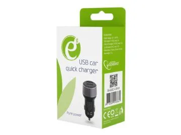 EnerGenie - Strömadapter för bil - 2.1 A - QC 3.0 - 2 utdatakontakter (2 x USB) - svart