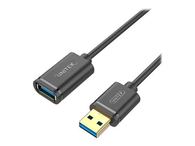 Unitek Y-C457GBK USB-A förlängningskabel, 1 m, svart