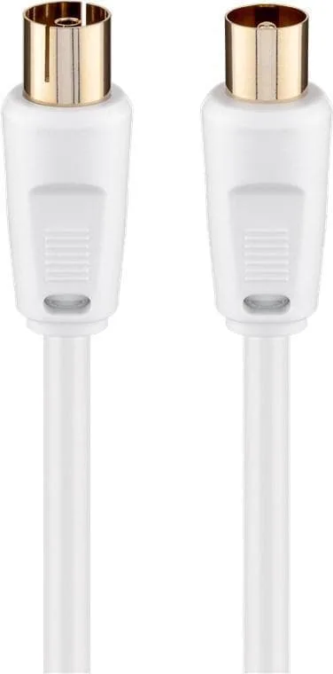 Goobay Antennkabel (80 dB), dubbelskärmad koaxial-plugg > koaxial-plugg (helt skärmad), 10 m