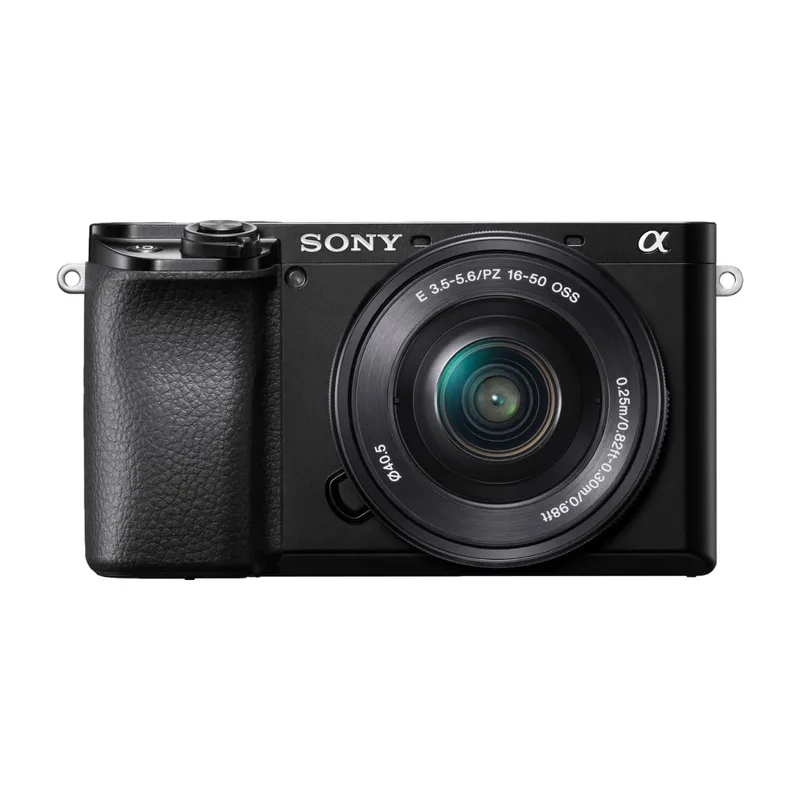 Sony Alpha 6100 systemkamera, svart, med E PZ 16-50 mm f/3,5-5,6 OSS-objektiv