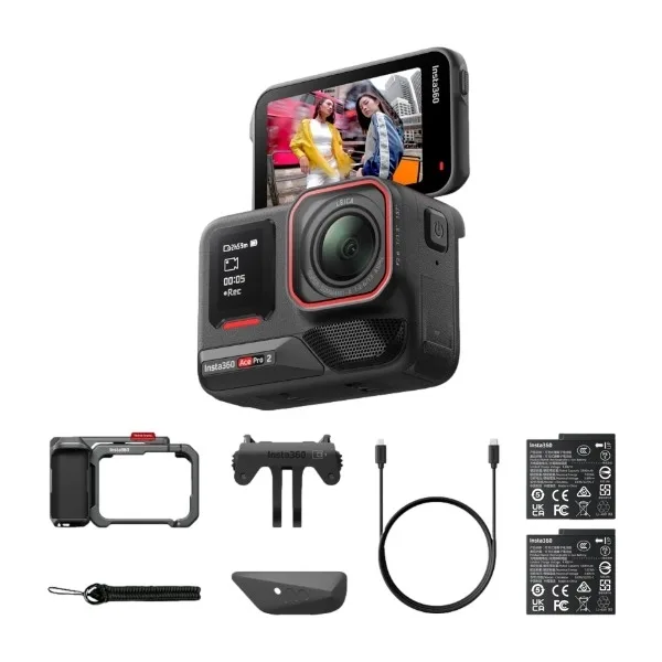 Insta360 Ace Pro 2 actionkamera, Xplorer Bundle med dubbelt batteri