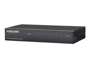 Intellinet 8-Port Gigabit Ethernet Switch, Metal, Box