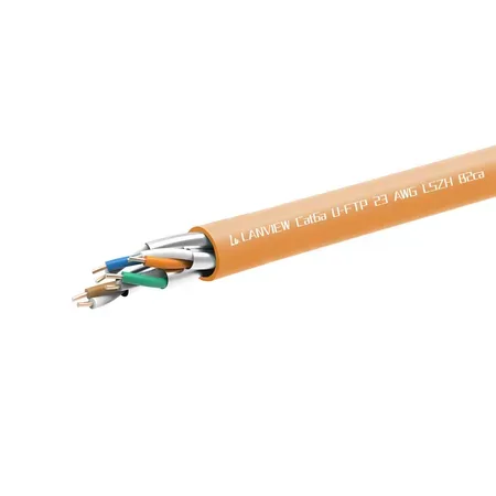 Lanview nätverkskabel Cat6a U-FTP, 305 m, orange