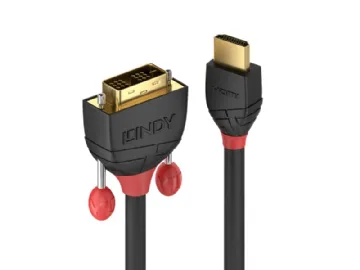 Lindy 36270, 0,5 m, HDMI Typ A (Standard), DVI-D, Hanstik, Rakt