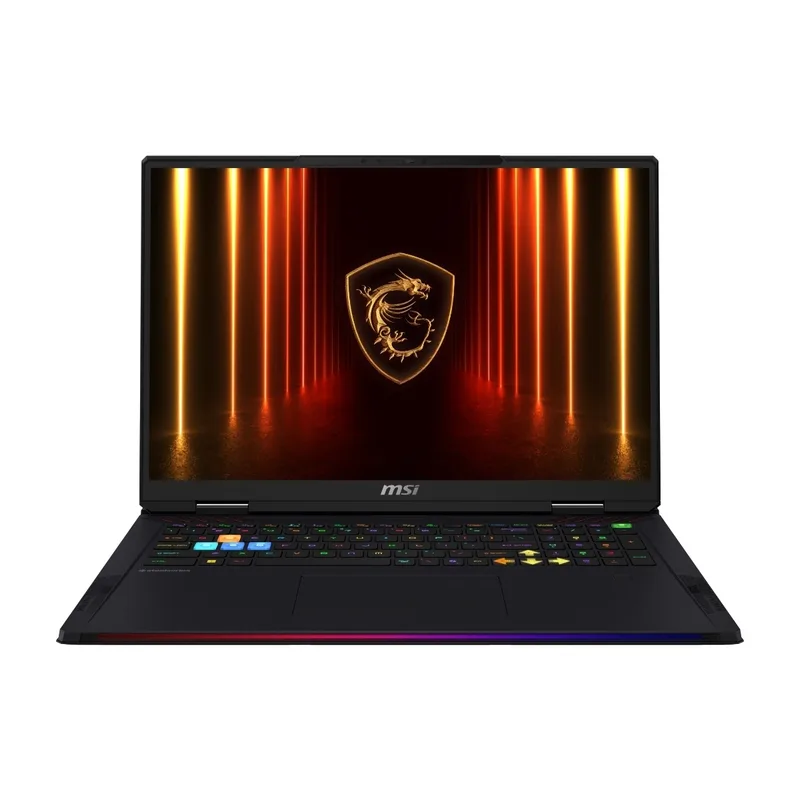 MSI Raider A18 HX, 18" UHD+ MiniLED matt 120Hz, AMD Ryzen 9 9955HX3D, 64 GB, 2 TB PCIe SSD, GeForce RTX5080, bakbelyst RGB-tangentbord, Win11