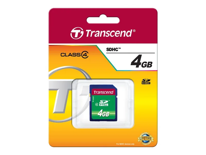 Transcend - Flash-minneskort - 4 GB - Class 4 - SDHC