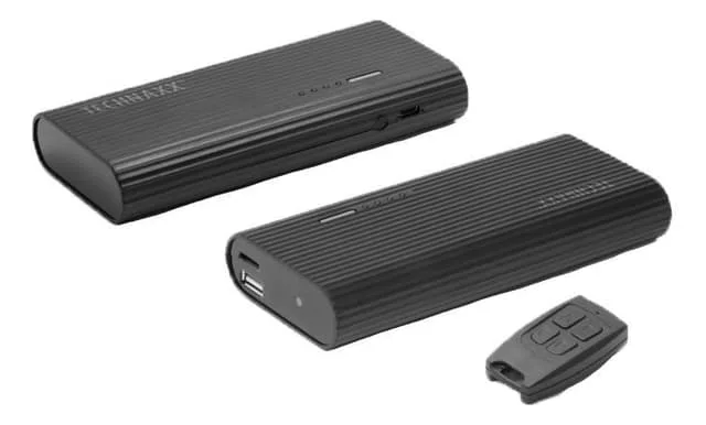 Technaxx powerbank 6000 mAh med FullHD-kamera TX-92, svart