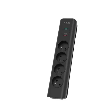 Philips SPN7040BA/60 överspänningsskydd, 6 uttag, 2 m, svart