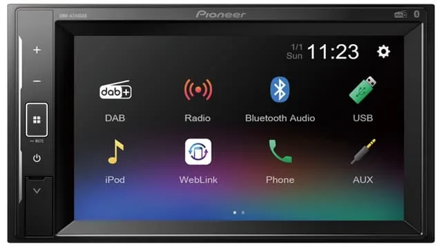 Pioneer DMH-A240DAB bilstereo, svart