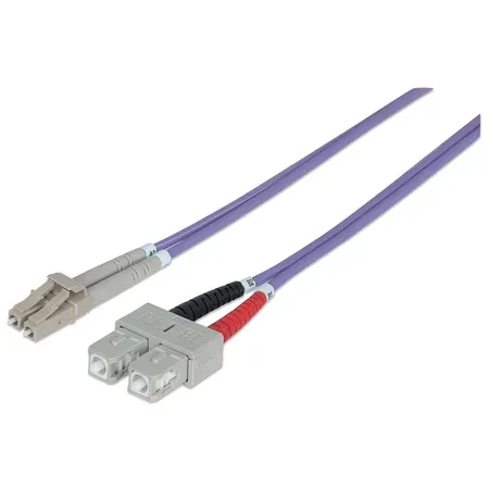 Intellinet 751049 InfiniBand- och fiberoptisk kabel, 1 m, LC SC, violett
