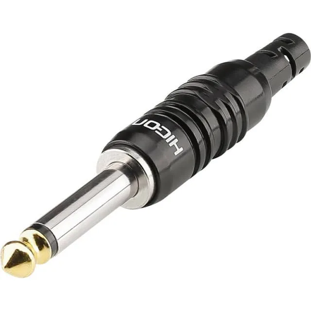Hicon HI-J63M07 Hörlursuttag 6.35 mm Kontakt hane rak