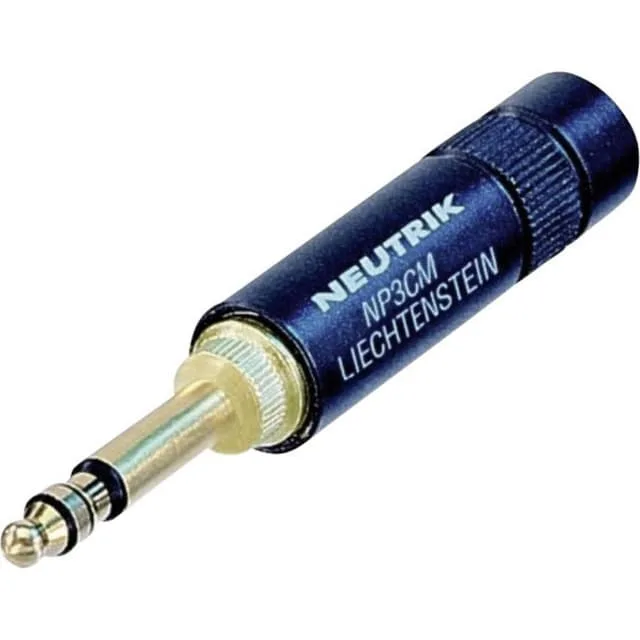 Neutrik NP3CM-B stereokontakt, hane rak
