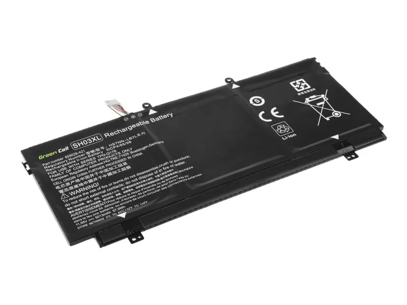 Green Cell - Batteri för bärbar dator (likvärdigt med: HP SH03XL) - litiumpolymer - 3-cells - 4200 mAh - svart - för HP Spectre x360 Laptop