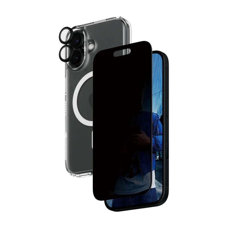 PanzerGlass iPhone 16 6.1'' 3-i-1 paket med integritetsskydd