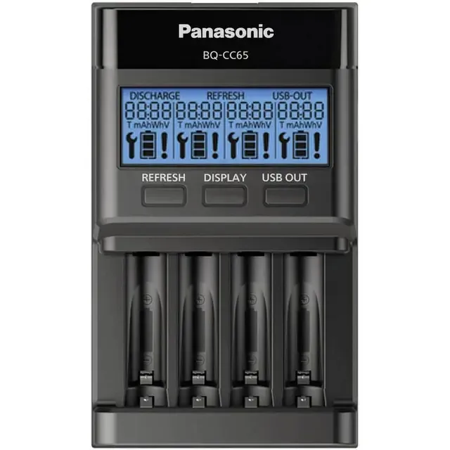 Panasonic BQ-CC65 Batteriladdare NiMH AAA (R03), AA