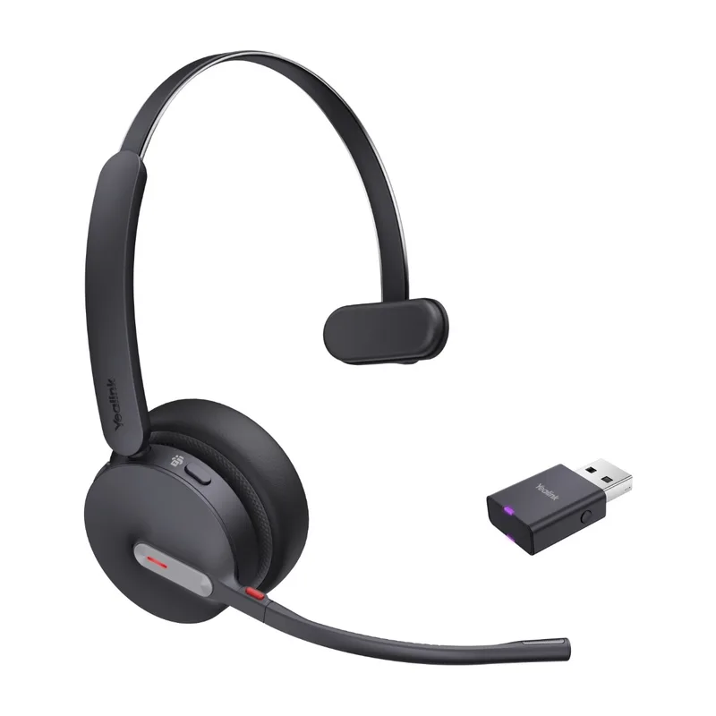 Yealink WH64 Hybrid Mono Teams trådlöst headset, svart