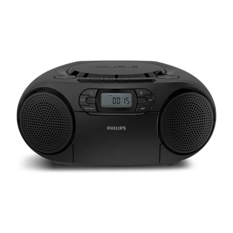 Philips TAZ2200/10 bärbar CD-spelare med radio och kassett, svart