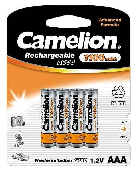 Camelion AAA/HR03, uppladdningsbara batterier Ni-MH