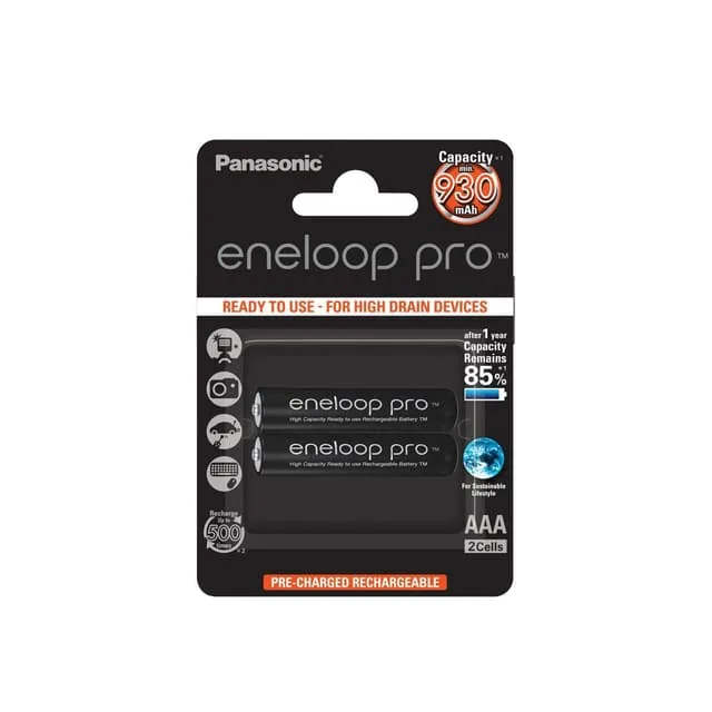 Panasonic eneloop AAA/HR03, 930 mAh, uppladdningsbara batterier Ni-MH