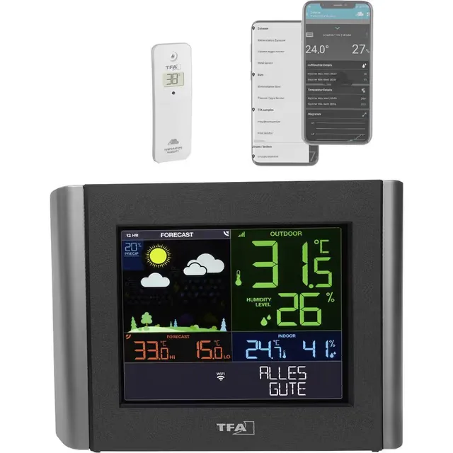 TFA Dostmann VIEW METEO 35.8000.01 WiFi-väderstation