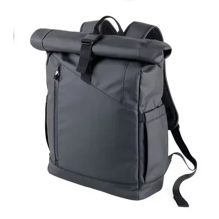 TROIKA ryggsäck BLACK ROLL TOP