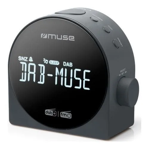 Muse M-185 CDB klockradio DAB+ FM, dubbla alarm