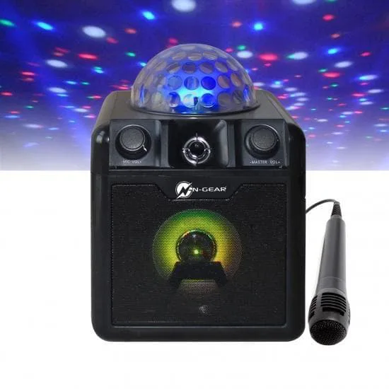 N-GEAR Bärbar Bluetooth och Disco Karaoke Högtalare