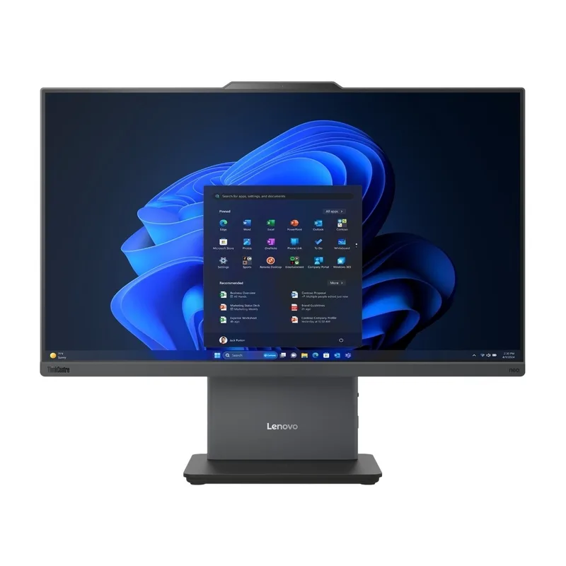 Lenovo ThinkCentre Neo 50a G5 AIO, 23.8" Full HD IPS matt, Intel Core 5 210H, 16 GB, 256 GB PCIe SSD, WiFi 6, Bluetooth 5.2, webbkamera, Win11 Pro, inkl. tangentbord och mus, 3 års på-platsen-garanti