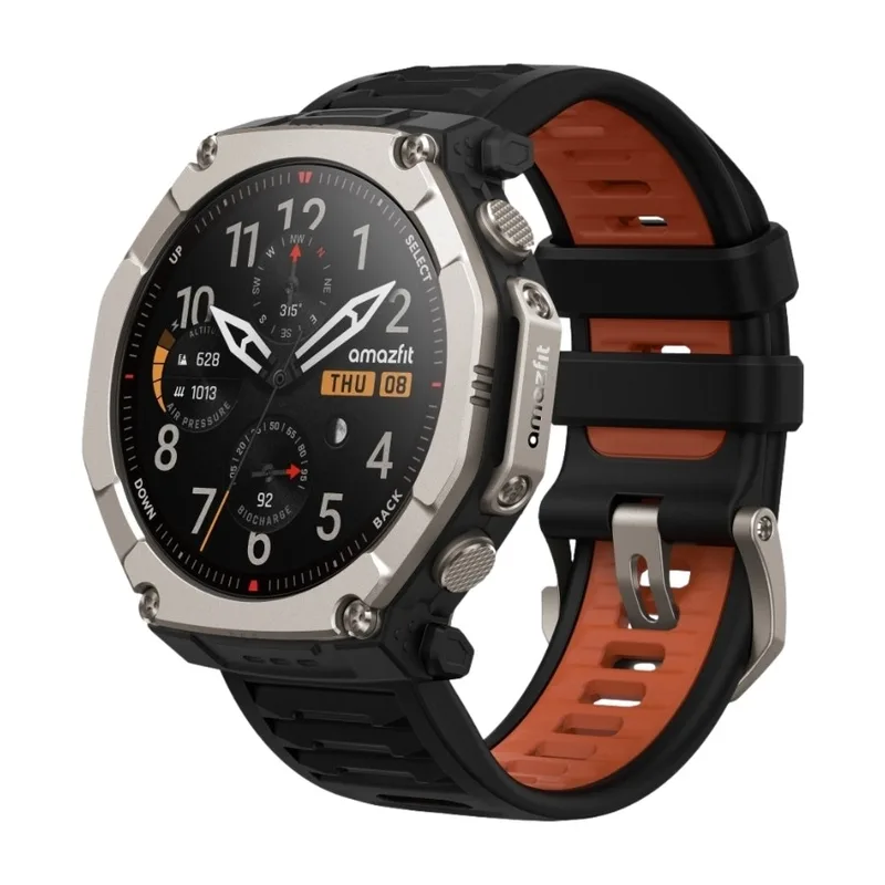 Amazfit T-Rex Ultra 2 51mm sportklocka, svart/brun