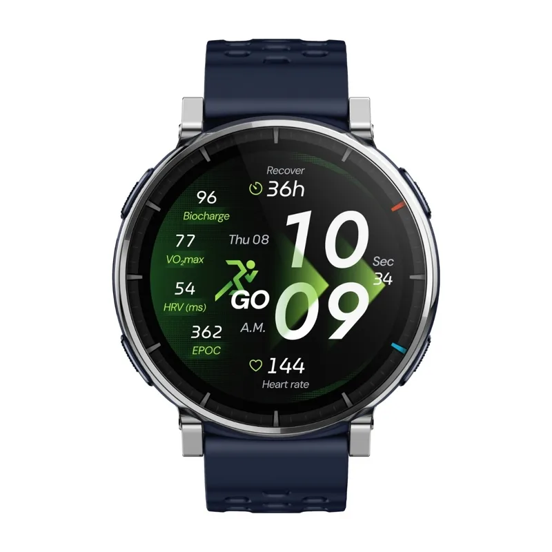 Amazfit Active 3 1,32-tums smartwatch, blå