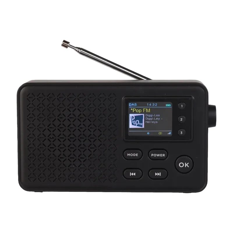 Denver DAB-57 bärbar DAB+/FM-radio med Bluetooth och färgdisplay