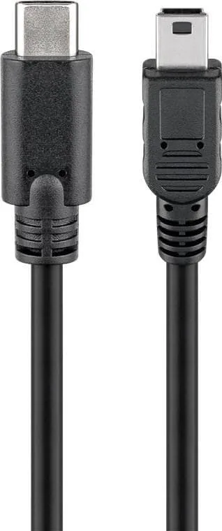 USB-C ™ till Mini-B-kabel, 0,5 m, svart